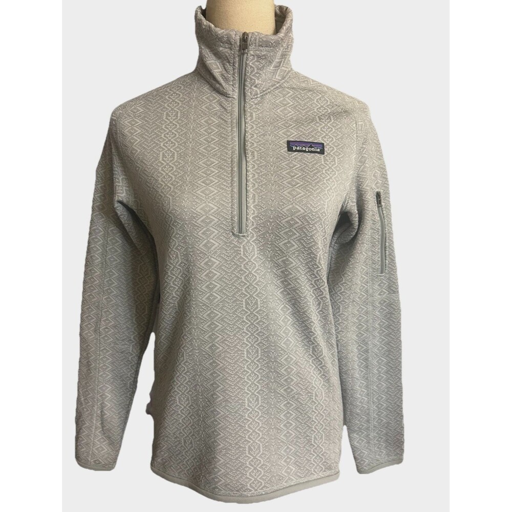 Patagonia Better Sweater Women's S Full Zip Diamond  Frozen Jacquard Salt Gray